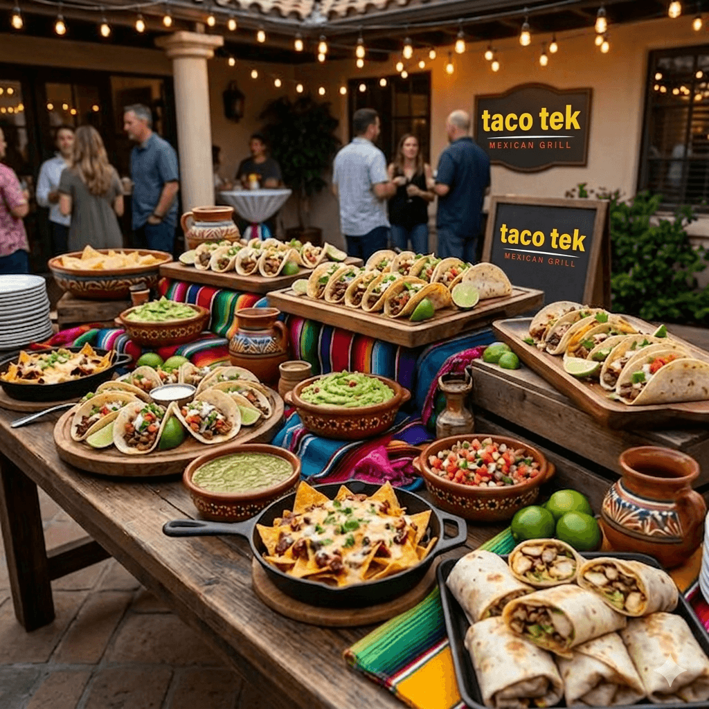 Taco Tek catering spread for events